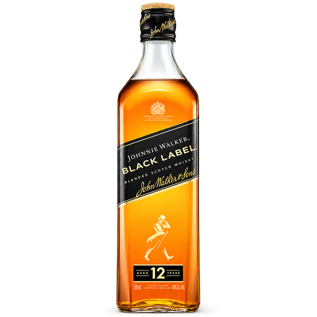 Botella de whisky Johnnie Walker Black Label